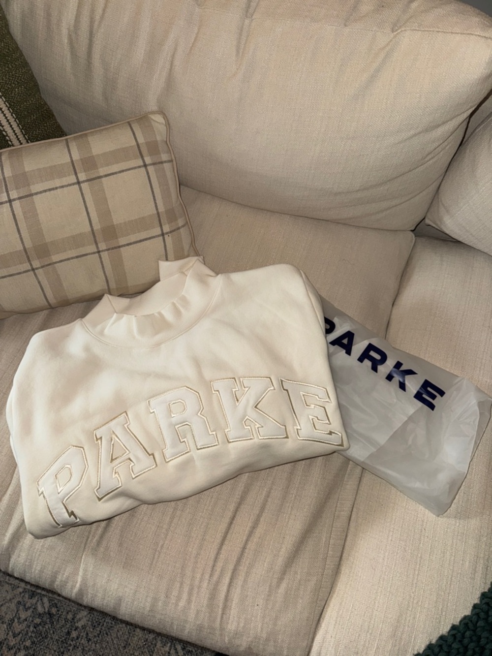 Parke Cream Mock-Neck Sweatshirt - Women's Casual Pullover